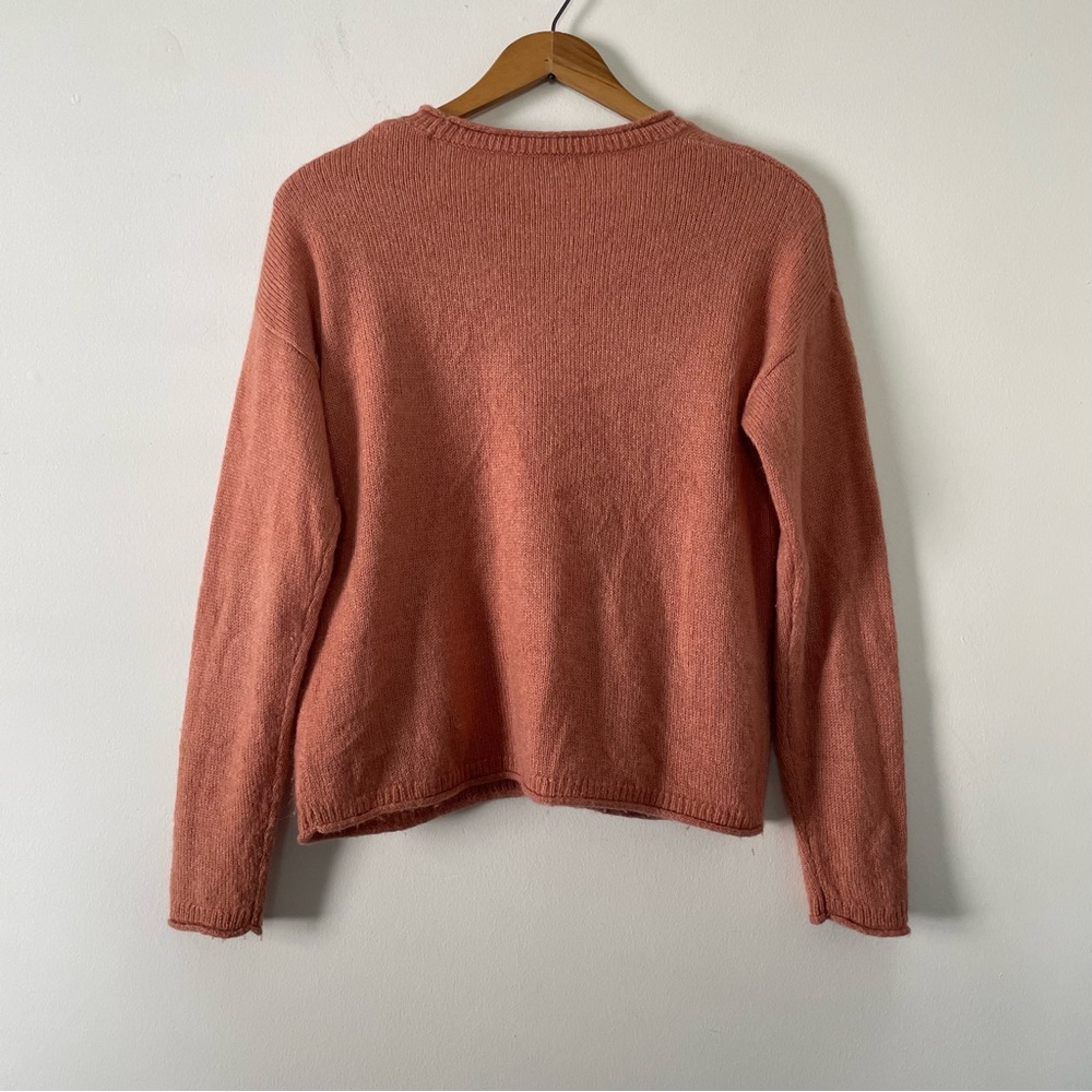 Madewell Muted Light Pink Alpaca Chelsea Pocket Pullover Sweater Size XS - Picture 2 of 4